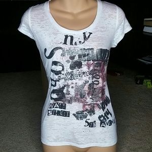 Burnwash "New York" theme graphic tee